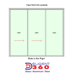 XXO Three Panel (slide to the right)